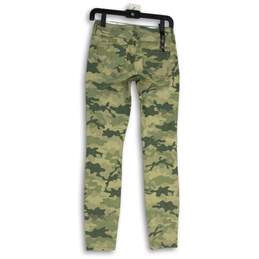 NWT Womens Green Camouflage Denim 5-Pocket Design Skinny Leg Jeans Size 26 alternative image