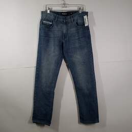 Mens Regular Fit 5-Pockets Design Denim Straight Leg Jeans Size 32