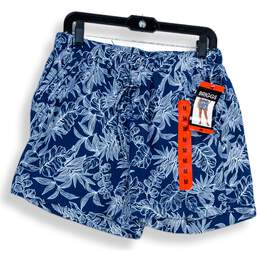 NWT Briggs Womens Blue White Slash Pocket Drawstring Bermuda Shorts Size M