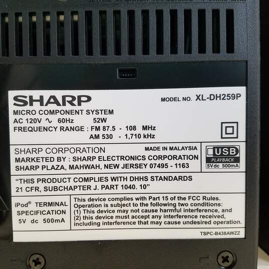 Sharp XL-DH259P Compact Home Theater System image number 6
