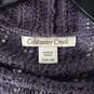 Coldwater Creek Women's Purple Knitted 3/4 Sleeve Cardigan Size L image number 3