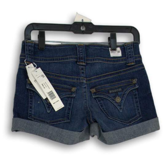 NWT Hudson Womens Blue Denim Medium Wash 5-Pocket Design Cuffed Shorts Size 25 image number 2