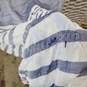 Isaac Mizrahi Womens Cover Up Shawl Blue White Stripped image number 4