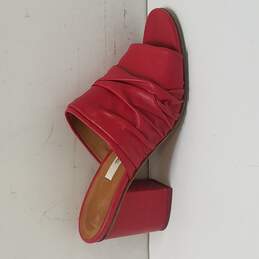 Miista Red Soft Leather Heeled Sandals Size 8