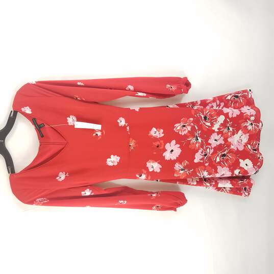 White House Black Market Women Red Floral Dress Size 4 NWT image number 1