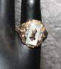 Vintage 10K Yellow & White Gold 1955 HS Class Ring Size 5 - 5.8g image number 1