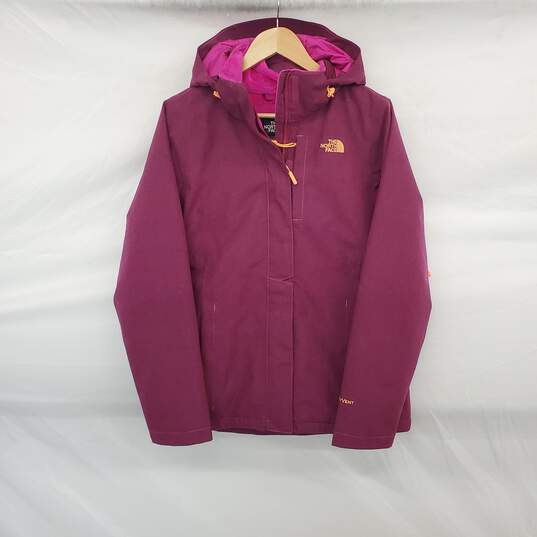 The North Face Magenta Lined Hooded Full Zip Jacket WM Size M image number 1
