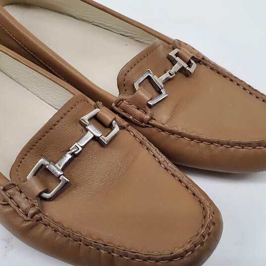 Gucci Brown Leather Bit Loafers Women's Size 6.5 AUTHENTICATED image number 4