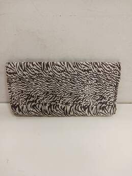 Guess Zebra Print Jeweled Clutch Fold Over Purse Bag alternative image