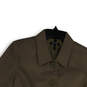 NWT Womens Brown Pockets 3/4 Sleeve Collared Button Front Blazer Size 12 image number 3