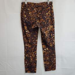 Anthropologie essential slim brown floral trousers pants women's 0 alternative image