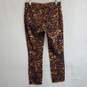 Anthropologie essential slim brown floral trousers pants women's 0 image number 2