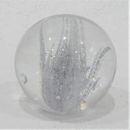Vintage Murano Style Art Glass Bubble Paperweight alternative image