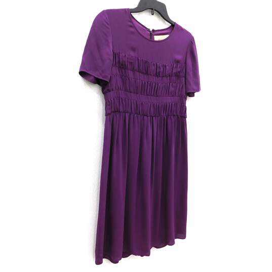 Burberry London Purple Knee-Length Women's Dress Size 8 with COA image number 3