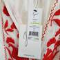 Joie women's red / white cotton embroidered halter neck summer dress S image number 4