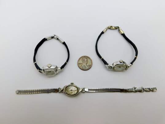 Vintage Bulova & Gruen Diamond Accent Women's Dress Watches 26.3g image number 5