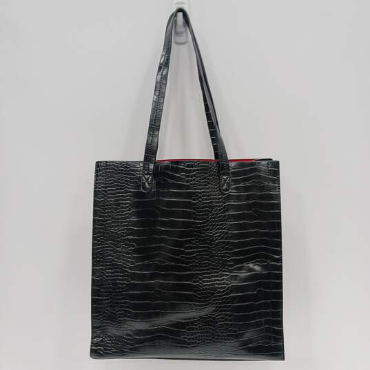 Asos Design Animal Print Pattern Black Tote Style Handbag image number 2