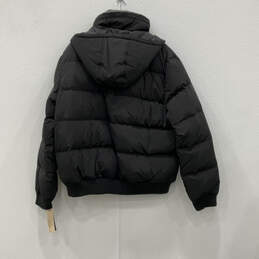 NWT Womens Black Long Sleeve Zipped Pocket Hooded Puffer Jacket Size XL alternative image