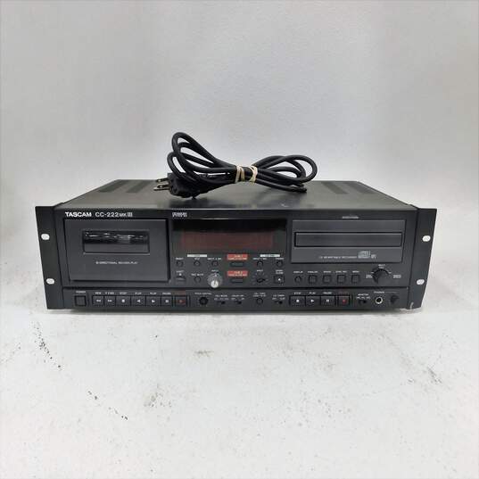 Tascam Brand CC-222 MKIII Model Professional Compact Disc (CD) Recorder/Cassette Deck w/ Power Cable (Parts and Repair) image number 1
