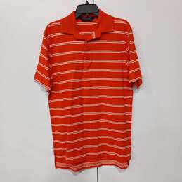 Polo Golf Ralph Lauren Men's Orange Striped Polo Size Medium