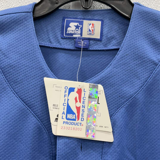 NWT Mens Blue Chicago Bulls Short Sleeve Basketball Jersey Size Large image number 4