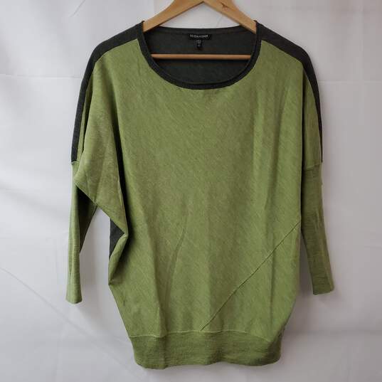 Eileen Fisher Pullover Green & Gray Sweater Women's XS image number 1