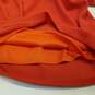 Womens Orange Ruffle One-Shoulder Sleeveless Side Zip Mini Dress Size 10 image number 4