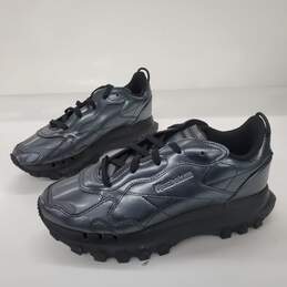 Reebok Women's Cardi B Classic Leather Black Dark Silver Sneakers Size 9 NWT alternative image