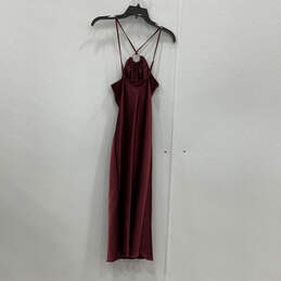 Womens Red Modern Pleated Spaghetti Strap Sleeveless Bodycon Dress Size XS alternative image