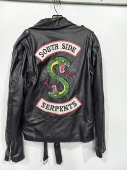 Riverdale Men's South Side Serpents Licensed Leather Motorcycle Jacket Size L alternative image