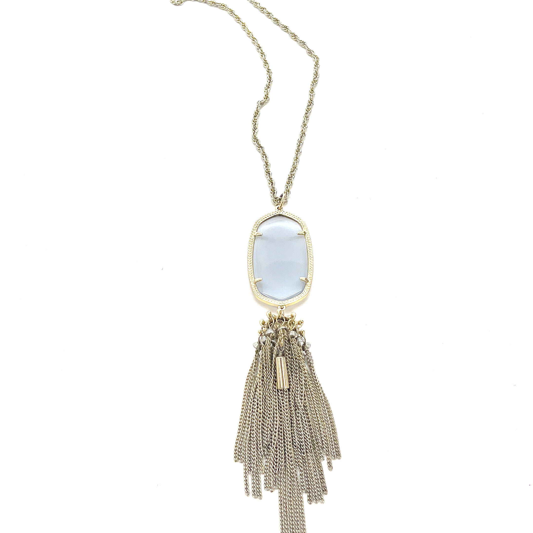 Kendra Scott Framed Elisa Gold Pendant Necklace in Dark Blue Mother of –  The Bugs Ear