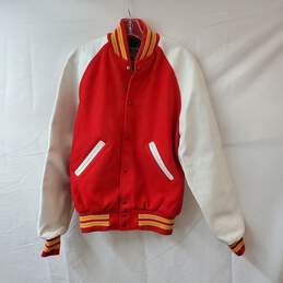 Halloway Red White Varsity Jacket