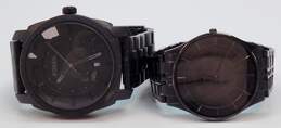 Fossil FS4704 & Citizen Eco-Drive Stiletto Black Out Watches 220.6g