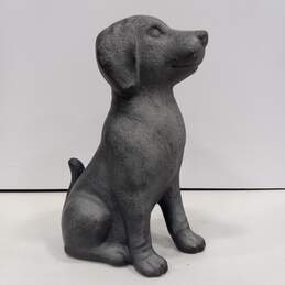 Puppy Dog Gray Plastic Outdoor Sculpture