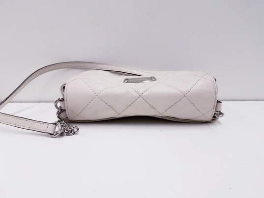 Michael Kors Quilted Mini Crossbody Bag White image number 8