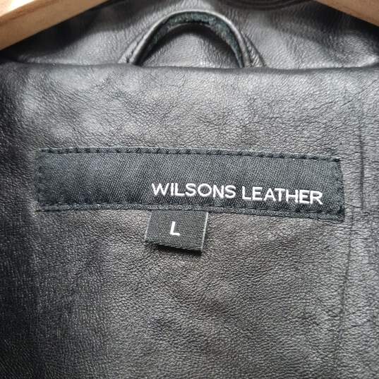 Wilsons Leather Black Leather Jacket Women's Size L image number 5