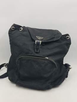 Authentic Prada Black Tessuto Backpack