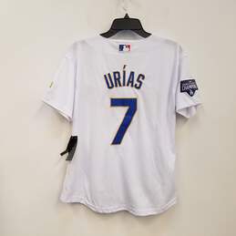NWT Mens White Los Angeles Dodgers Luis Urías#7 Baseball MLB Jersey Size XL alternative image