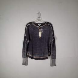 NWT Womens Knitted Round Neck Long Sleeve Henley Sweater Size X-Small