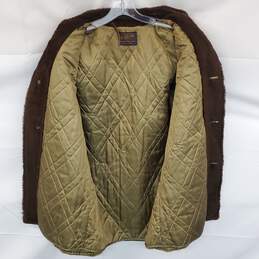 Mn VTG. Pendleton Plaid Wool Blend Coat Faux Fur Collar Sz Approx. 42x30 In. alternative image