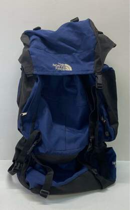 The North Face Navy Blue Nylon Large Camping Hiking Backpack Bag