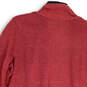 Womens Red Long Sleeve Open Front Knitted Cardigan Sweater Size Small image number 4