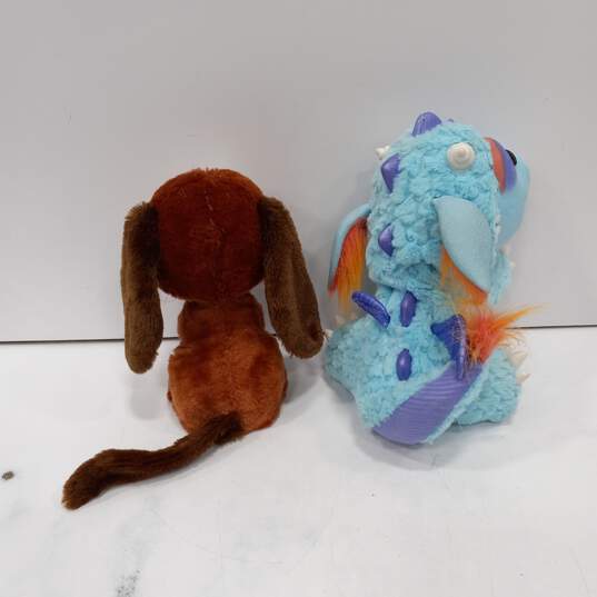 2 Hasbro Fur Real Friends Torch My Blazzin' Dragon & Howlin' Howie Dog Interactive Toys image number 3