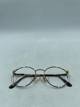 Giorgio Armani Gold Round Eyeglasses
