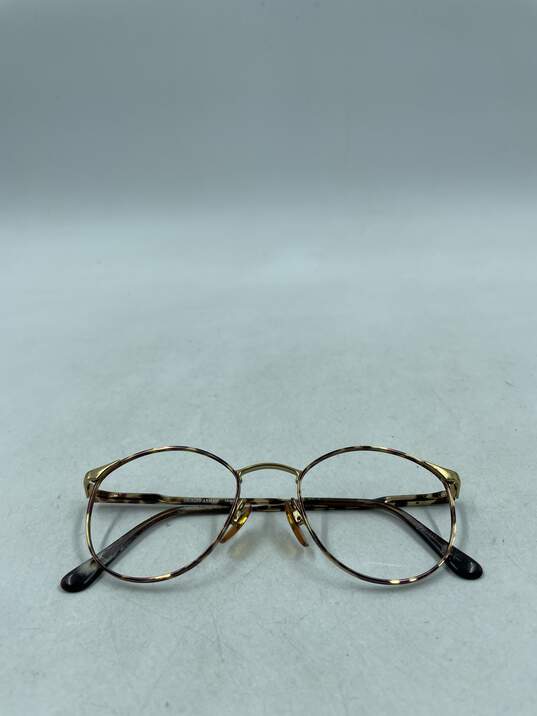 Giorgio Armani Gold Round Eyeglasses image number 1