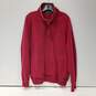 Nautica Men's Red 1/4 Pullover Long Sleeve Sweater Sweatshirt Jacket Size XL image number 1