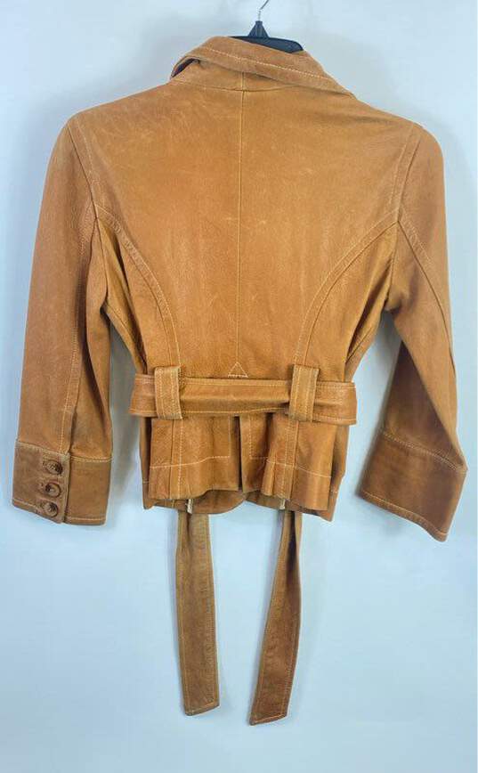 Bebe Women Brown Leather Jacket - XS image number 2