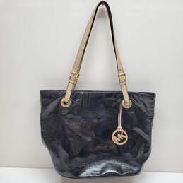 MICHAEL Michael Kors Women's Tote Bag Black Patent Leather