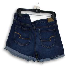 American Eagle Womens Blue Denim 5-Pocket Design Cuffed Jean Shorts Size L alternative image