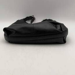 Coach Womens Peyton Black Leather Adjustable Strap Bag Charm Shoulder Bag alternative image